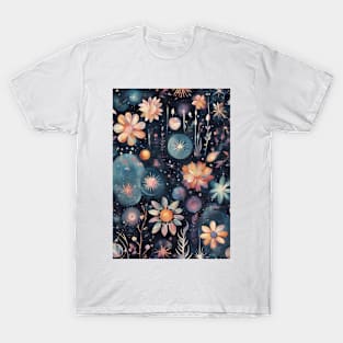 Abstract Galaxy Blossoms T-Shirt